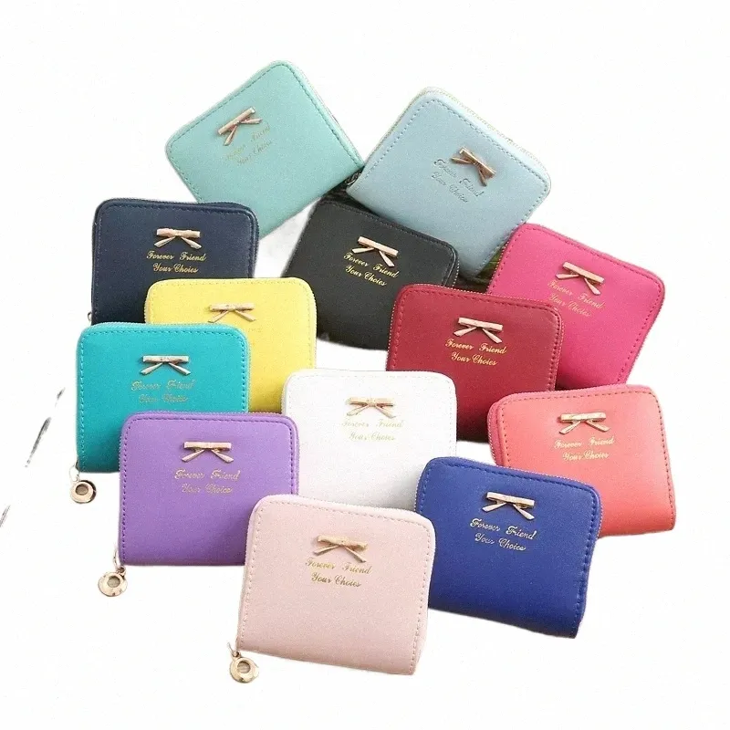 DHgate.com:Vibrant Candy Bow Leather Wallet with Zipper for DHgate.com:Vibrant Candy Bow Leather Wallet with Zipper for
