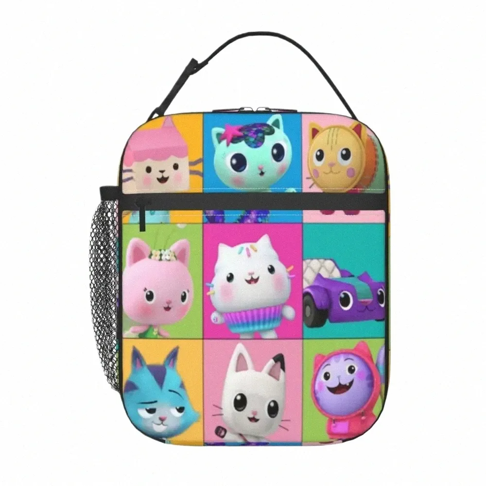 Gabbys Dollhouse Characters Womens Portable Waterproof Lunch Box Kitty Cat Carto Thermal Cooler Food Lunch Bag For Omiebox For School And Work From Sleekshoulder 20.17 DHgate.Com
