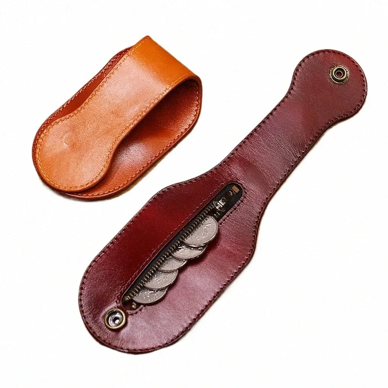 Coin Purse Bag Genuine Leather Self Defense Tool EDC Tactical Wallet