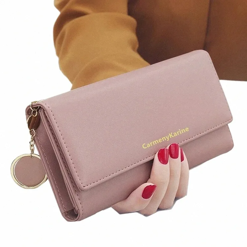 Stylish Women's Large Wallet PU Leather Clutch Purse with Card Holder,  Multi-Functional Folding Design, Fresh Chic