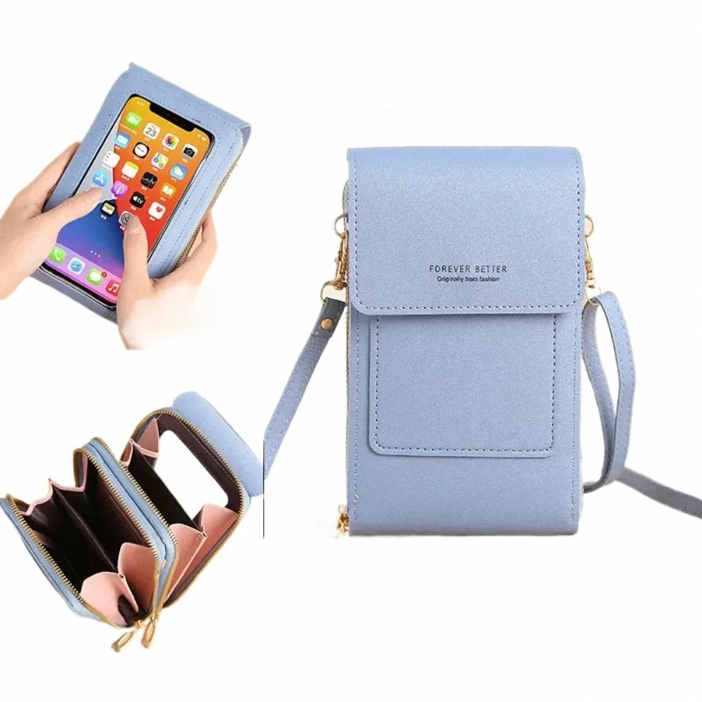 DHgate Versatile Womens Leather Touchscreen Phone Crossbody Purse Casual Outdoor Wallet Organizer Shoulder Bag Bags Luggage Accessories