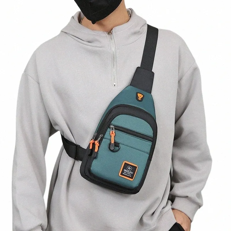 Mens Small Chest Bag: Lightweight Nylon Shoulder Sling Backpack