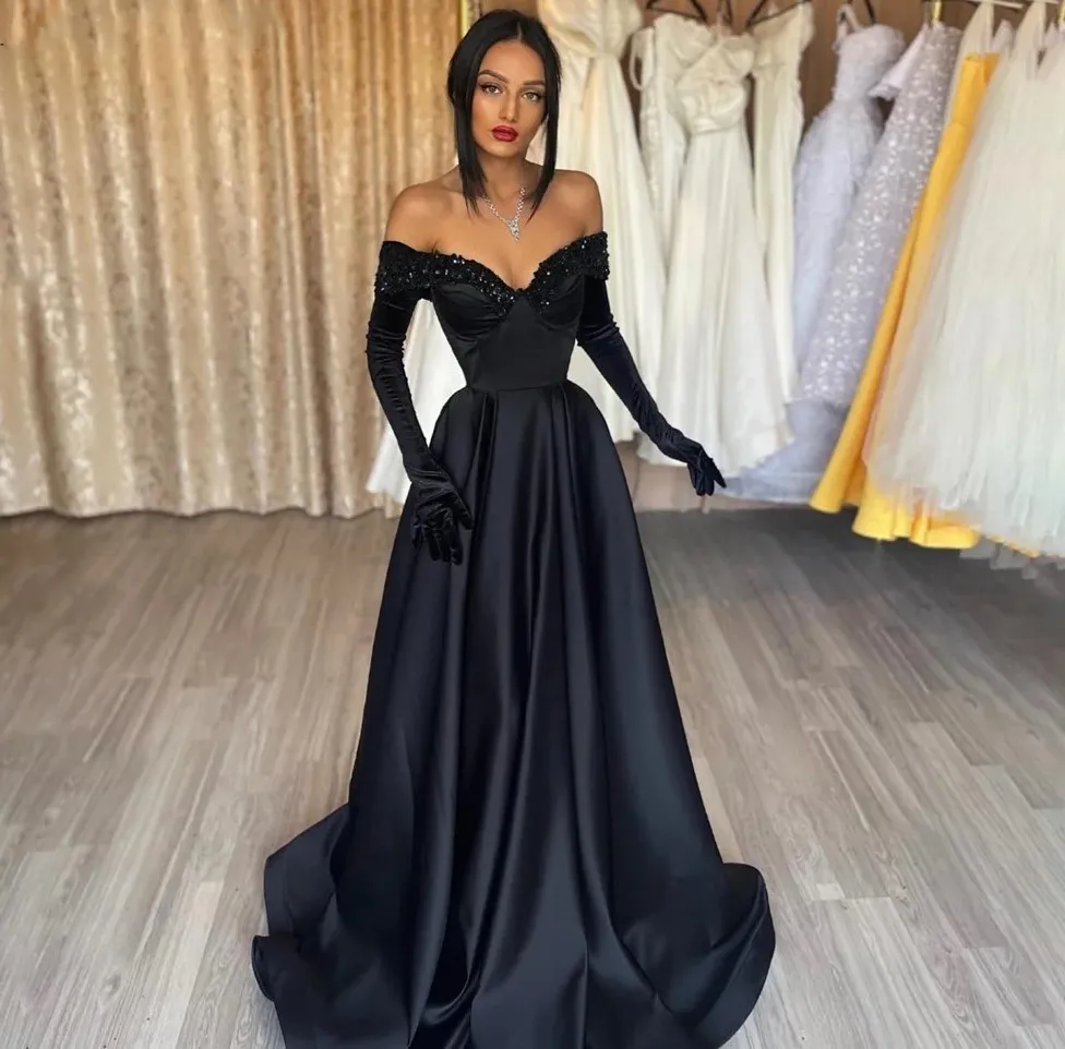 green emerald velvet dress Dark Emerald Green Evening Dresses Long Sleeve Beaded Prom Dress 20080 –  Viniodress main image 0
