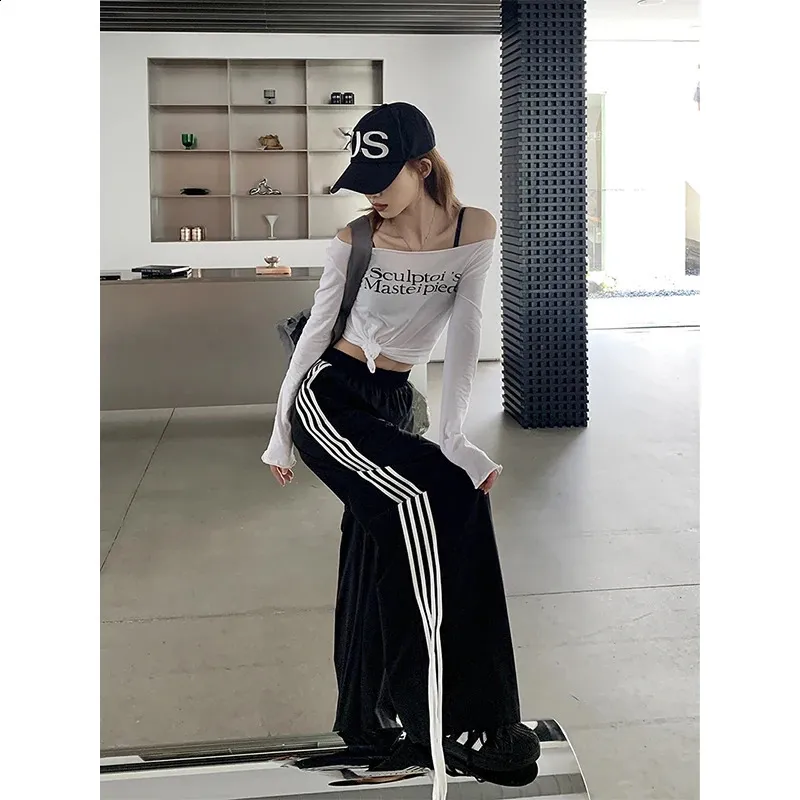 DHgate.com:Striped Wide Leg Pants: Y2K Style, 90s Sweatpants