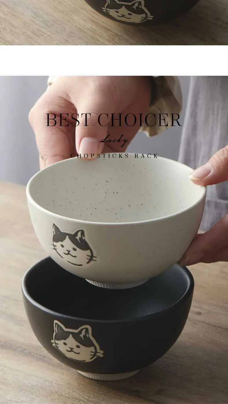 Tigela De Arroz De Face De Gato Pintado À Mão 4,5 Polegadas De Colorido De  Colorido Para Amantes De Gatos Fofos De $20,95 | DHgate, image size:790x1398