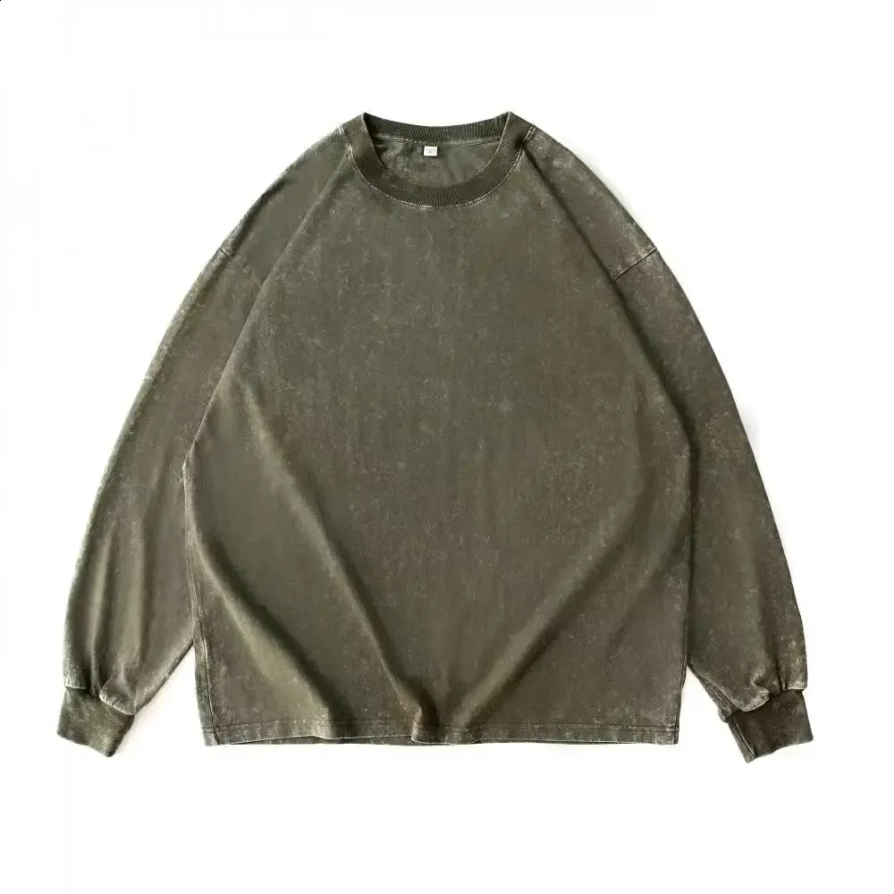 鶏舎 / WASHED HEAVY WEIGHT LONG SLEEVE Heavyweight Cotton Long Sleeve: Vintage Wash, Unisex Fit
