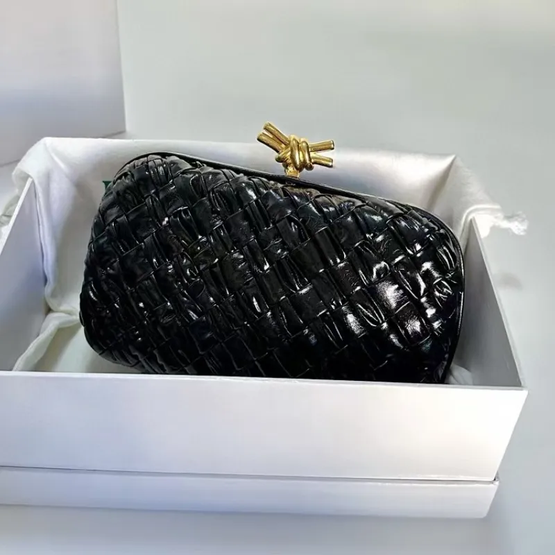 Knot Intreccio Leather Evening Bags Handmade Woven Designer Clutches Purses