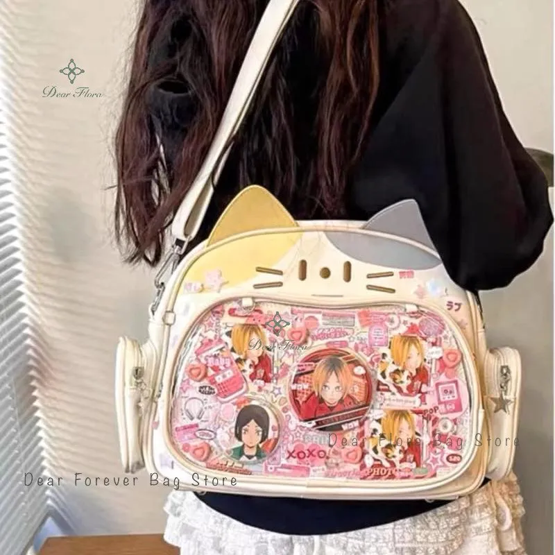 バッグ uou cute bag Amazon.com: Y2K Ita Bag with Pin Display Insert - Cute Cat