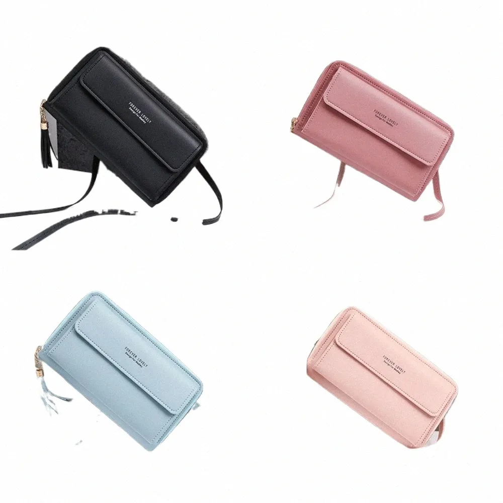 DHgate 2024Tassel Crossbody Bag for Women Genuine Leather Small Cell Phone Purses and Handbags with Credit Card Holder Black Bags Luggage Accessories
