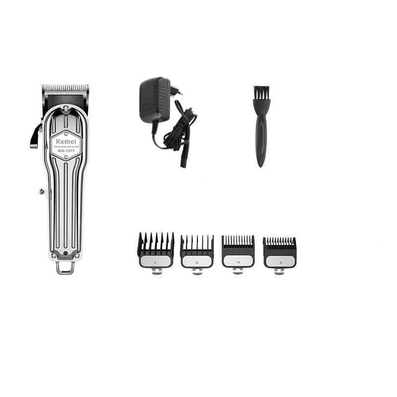 Kemei KM-1977 Rechargeable Electric Hair Clipper Metal High Speed