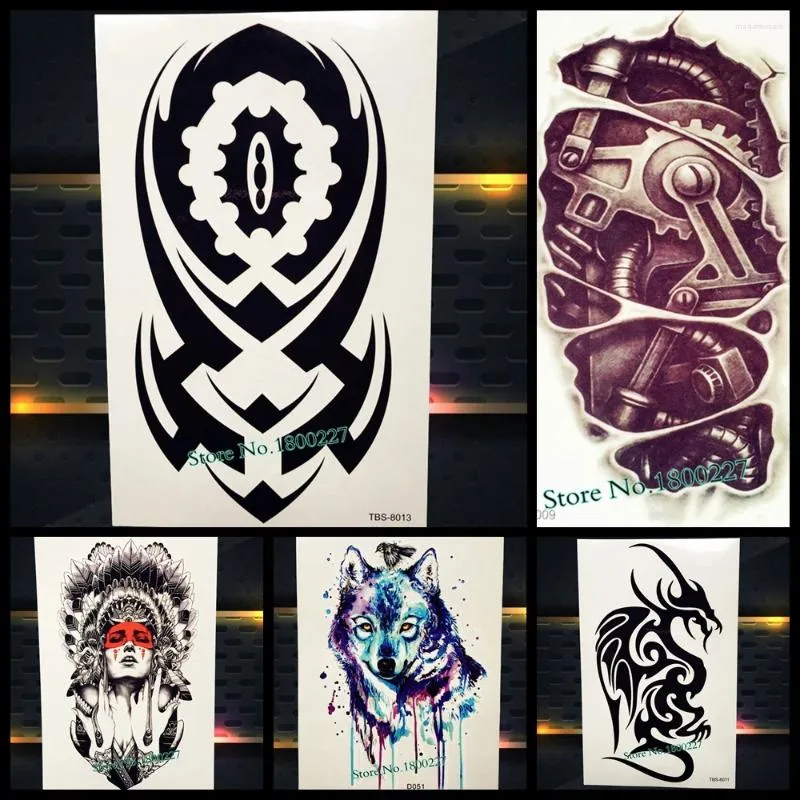 25 Styles Of Waterproof Black Alien Logo Biker Temporary Tattoos With ...