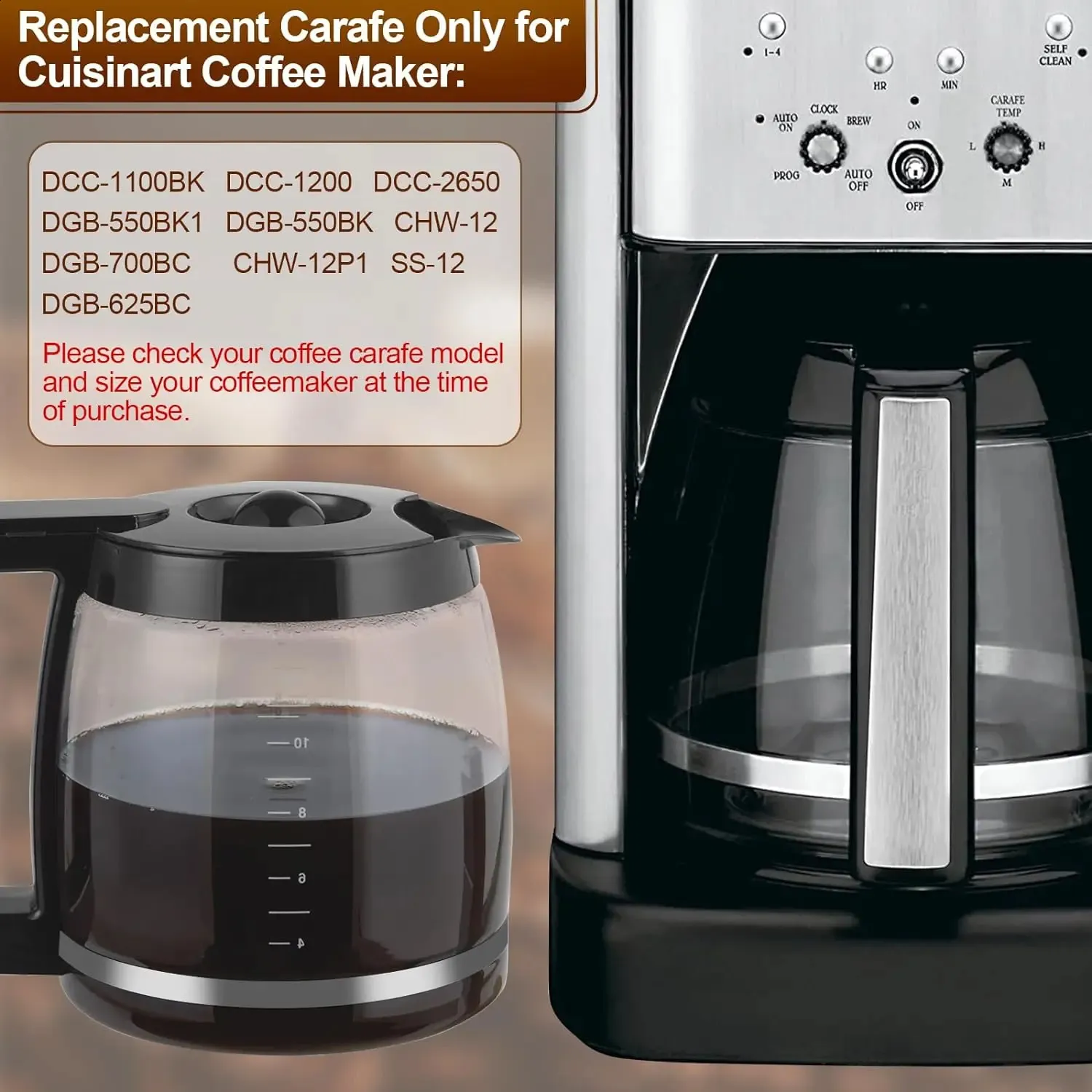 Glass Carafe Replacement Coffee Pot For Cuisinart Cuisinart Cup Glass Carafe  Model WCM04BC