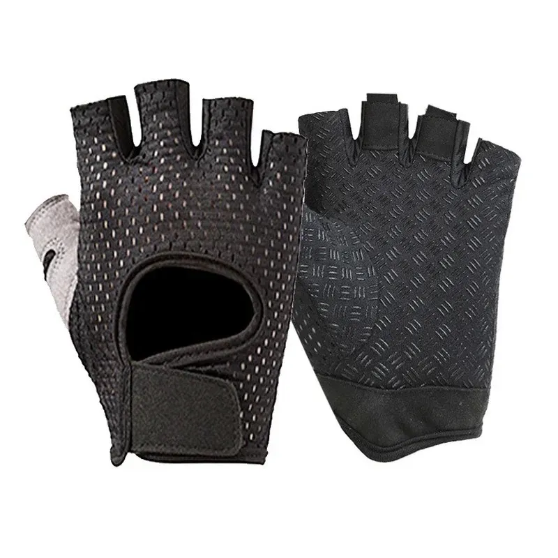 thumbnail image 2 of Half Finger Workout Gym Gloves With Wrist Wrap & Extra Padding For Weight Lifting - USA Seller 2 of 2