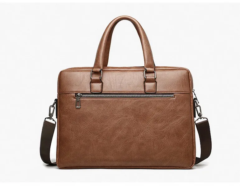High Quality PU Leather Men s laptop and notebook bag for Business and Office Famous Brand Shoulder Messenger Handbag with 14 Laptop Compartment