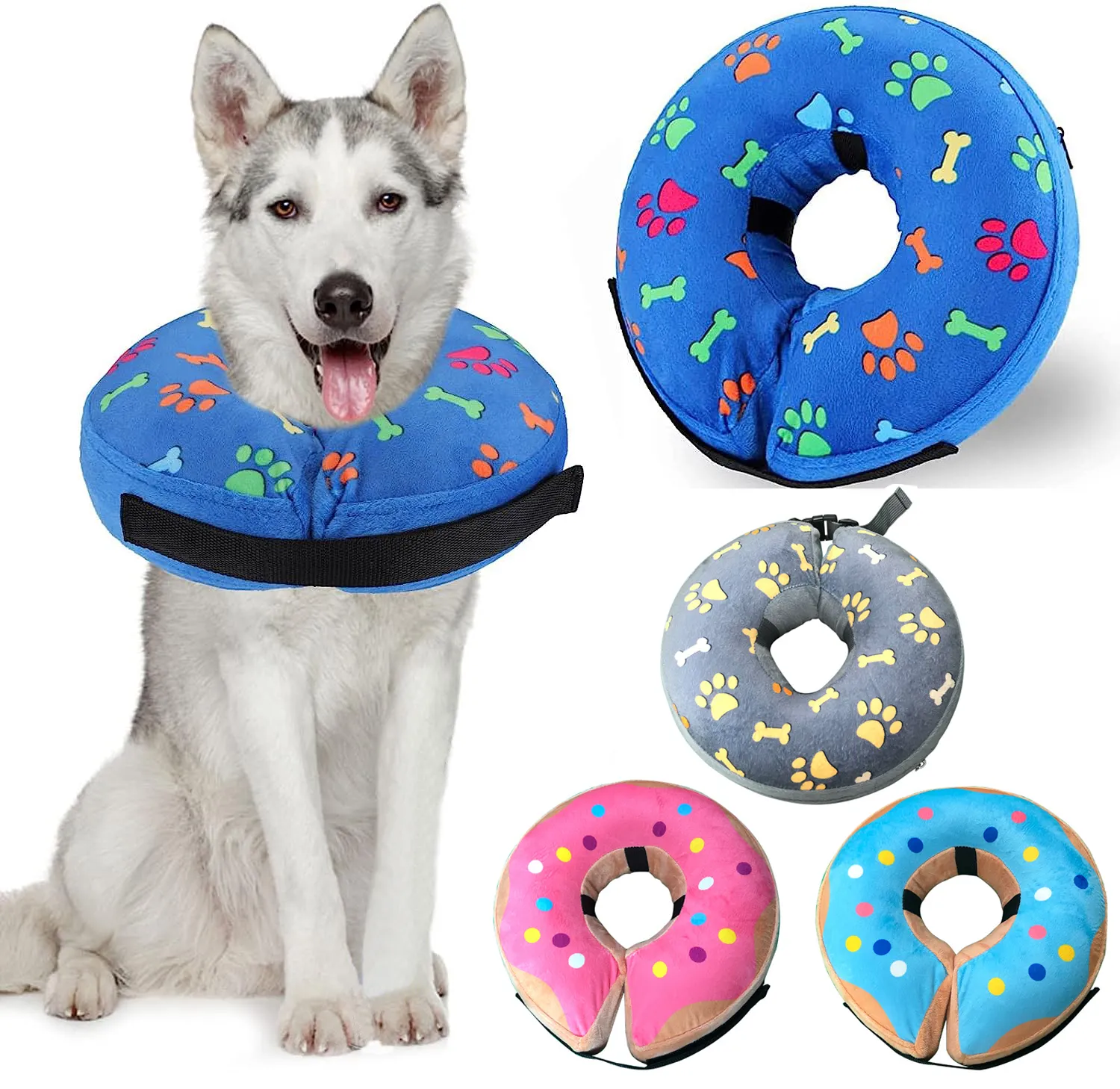 Soft Dog Cone Adjustable Soft Pet Recovery Cone Collar Anti