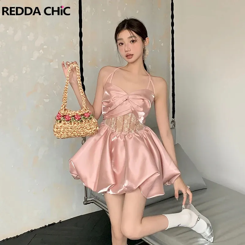 knee length dresses for ladies Crepe & Metallic Gown with Slit and Folds Pink / US 8 main image 1