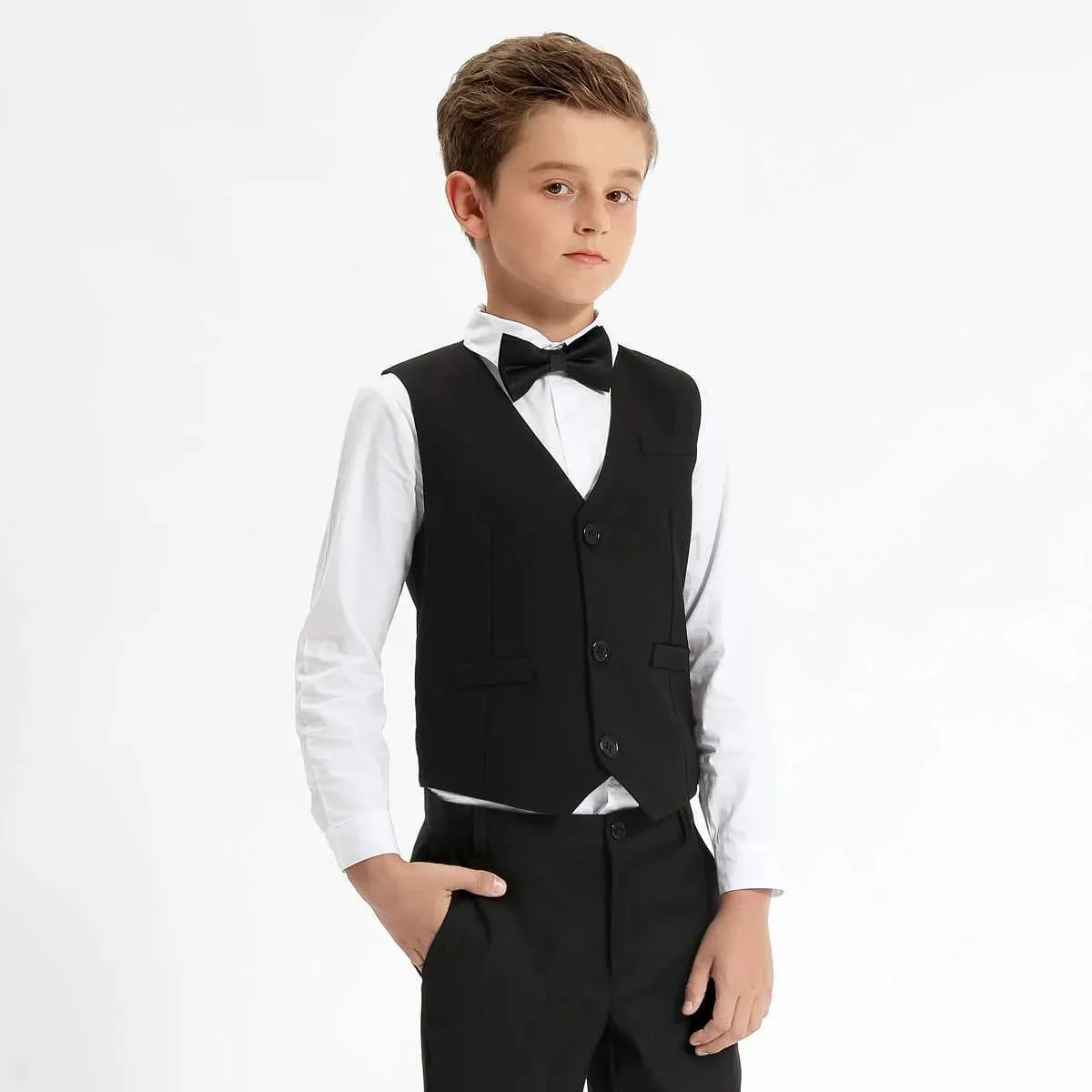Traje De Vestir Para Niños De Chaleco Negro Blazer Formal De Boda Para  Niños Pequeños, Chalecos De Actuación De Piano, Ropa Marina De Fiesta  Escolar Para Niños De 2,77 € | DHgate, image size:1200x1200