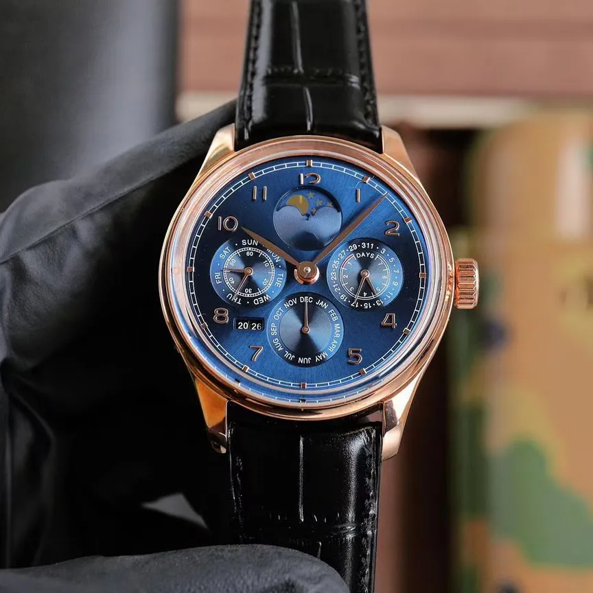 Watchmen Luxury Watch Man Otomatik Mekanik 52610 Hareket Saatleri 316L Paslanmaz Celik K l f Safir Cam 41mm Moon Faz zle Montre De Luxe Business Watch Yi TL10 602.85 DHgate
