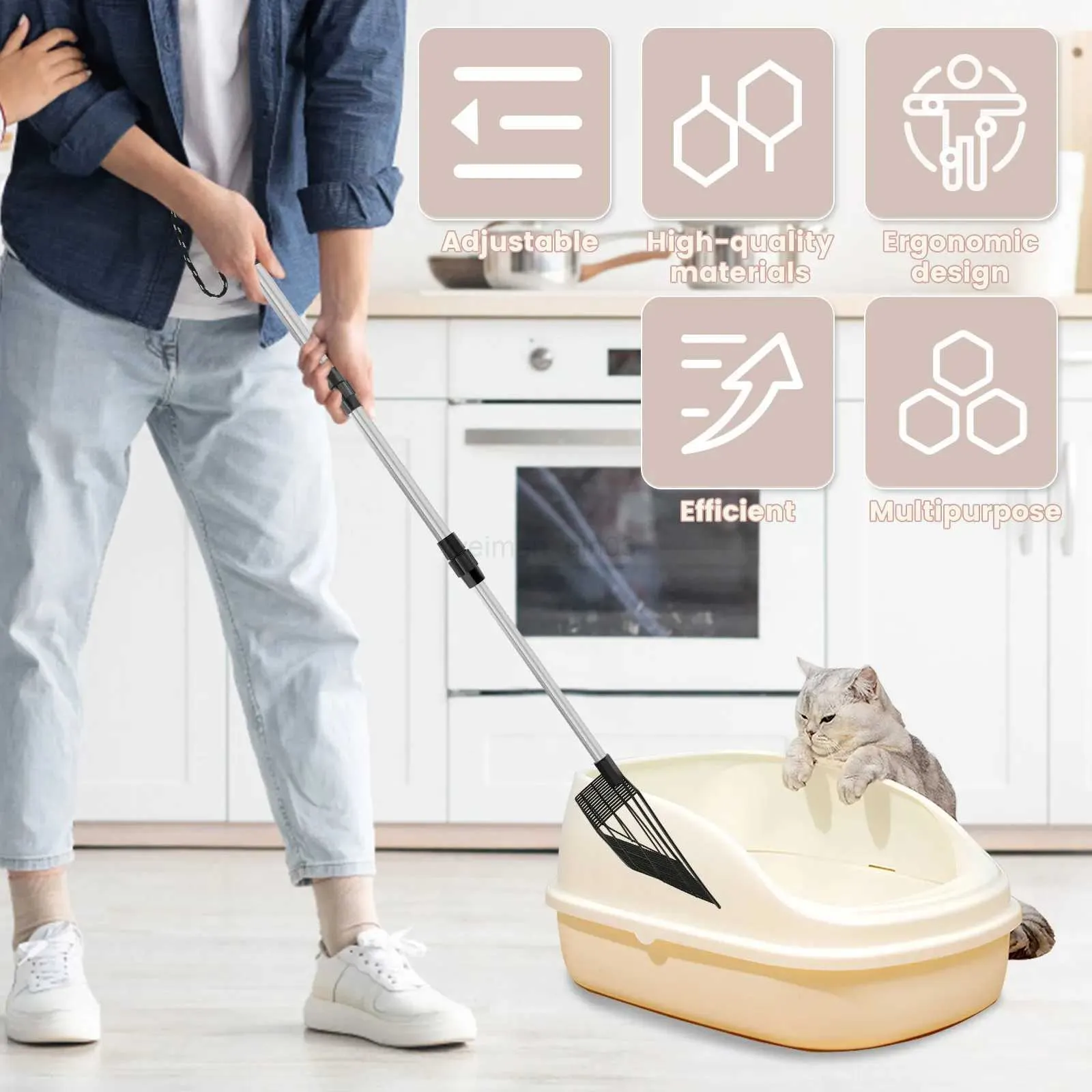 Wholesale Extendable Long Handle Cat Litter Scoop Holder Scoop Set For Deep Cleaning And Pet Sifting CL240726 From Weiman qin03 Bulk 7.12 DHgate.Com