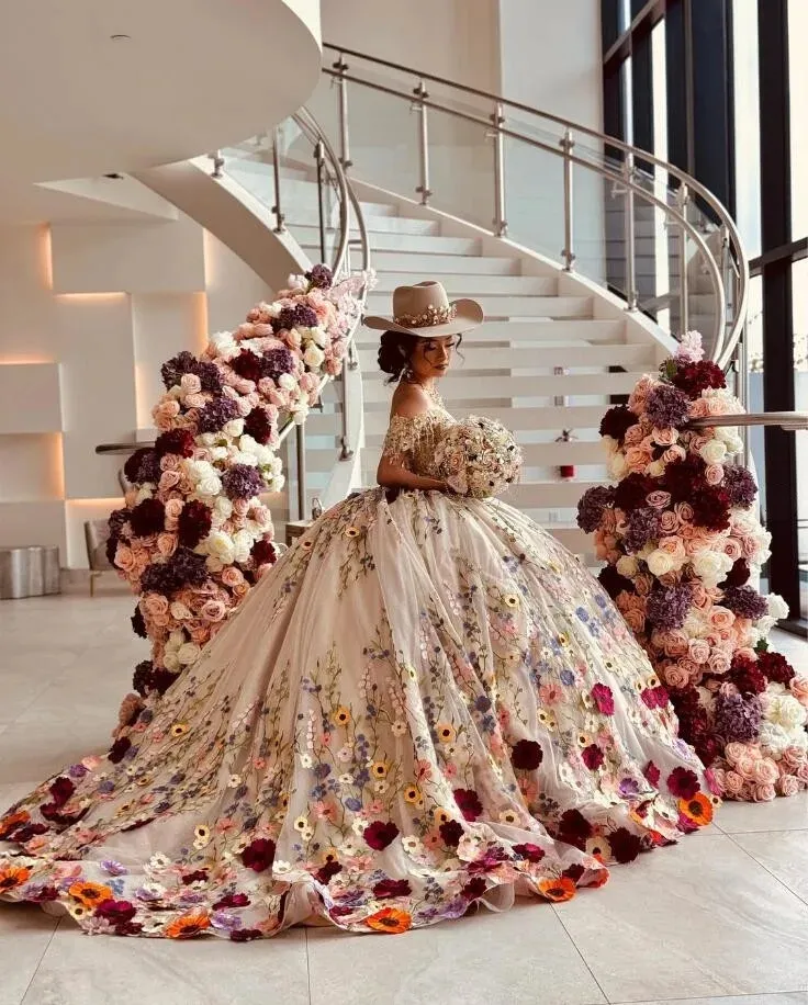 Elegant Quinceanera Gown: 3D Floral Lace Corset Dress, Sweet 16 Prom. Shop  Now! Red Gown Princess Style Available from Dhgate Quinceanera Dresses -  price 200.0