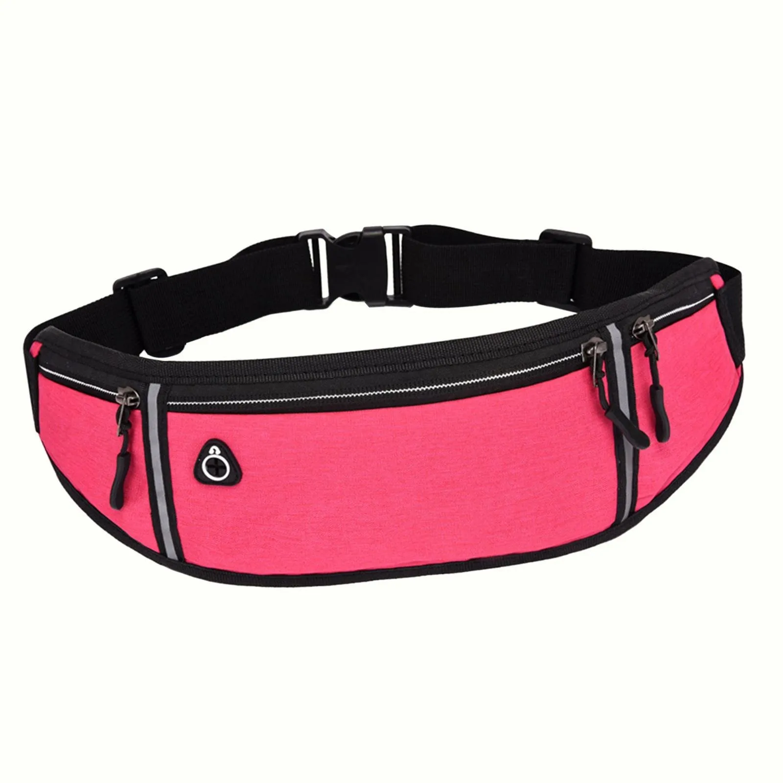 Running Waist Pack Water Resistant Sports Belt Bag with Adjustable Strap for Fitness Workout Travel Black