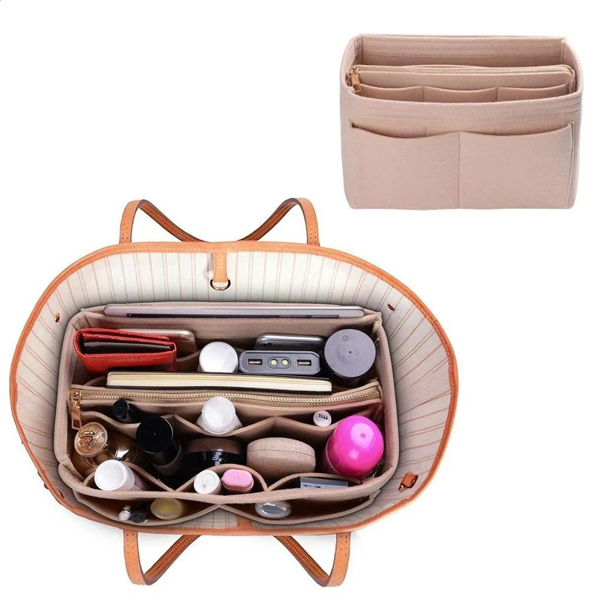 6832 Premium Borsa In Tessuto Oxford Organizer Inserto Borsa Con Multi Tasche Di - Foto 13
