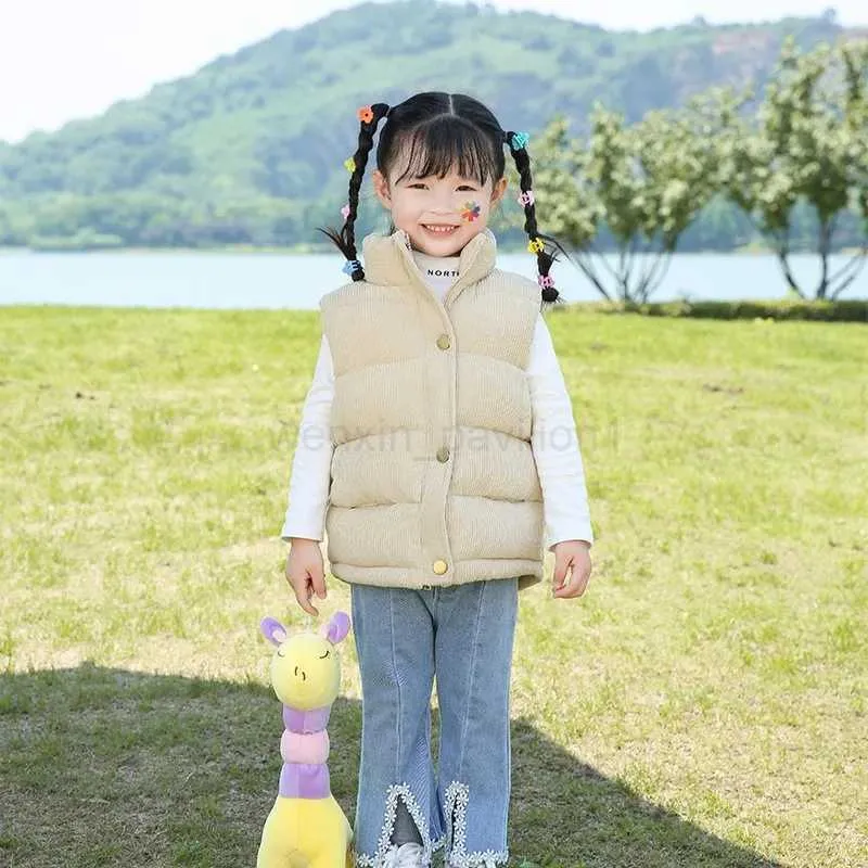 Kids Toddler Baby Girl Boy Corduroy Vest Coats Solid Color Button Pockets Sleeveless Tank Top Waistcoats - Product Details