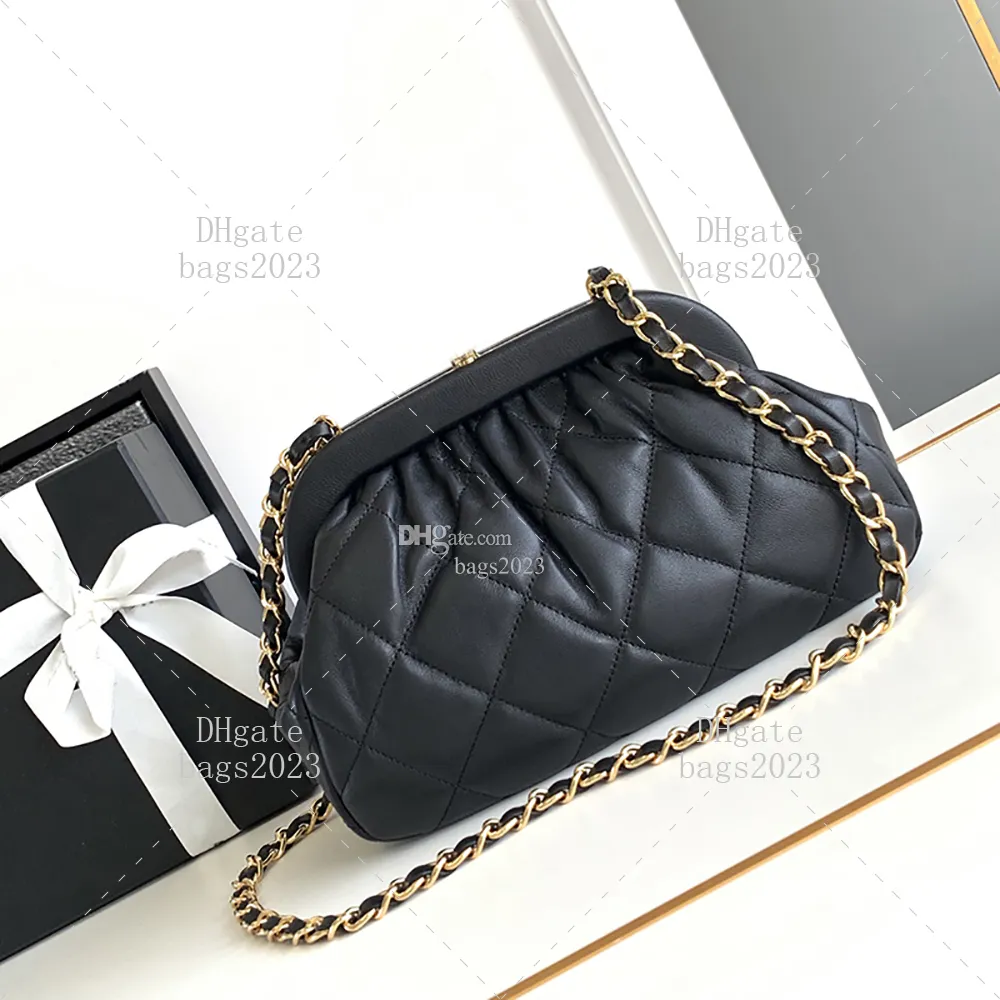 DHgate Designer Lambskin Clutch Bag 1 1 Original Mirror Quality Designer Shoulder Bag 24 CM Lady Evening Bag Crossbody Bag with Box LC668 Bags Luggage Accessories