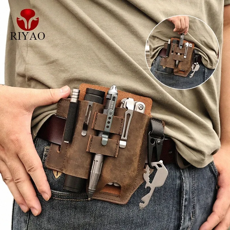 Belt Best Edc Pocket Organizer Genuine Leather Multitool Sheath