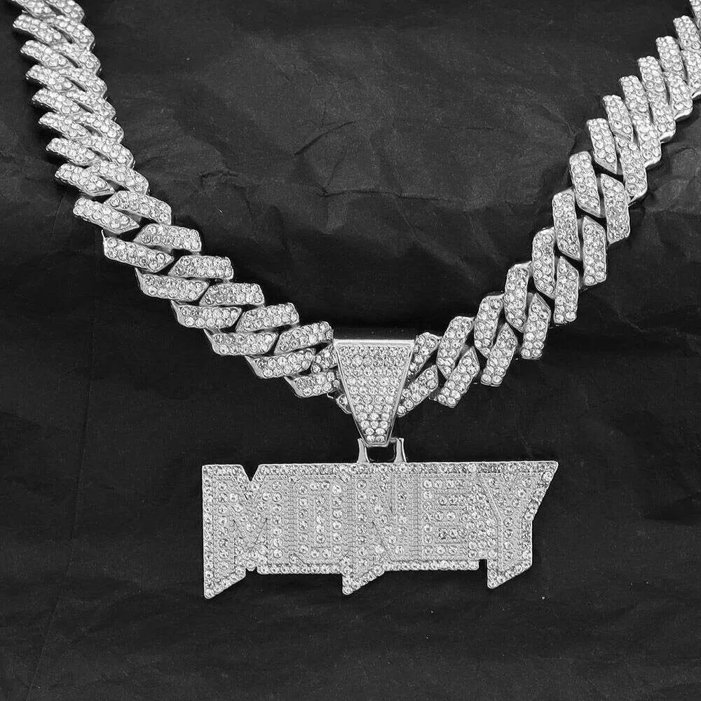 Moissanite Diamond Cuban Link Chain Necklace Iced Out Hip Hop
