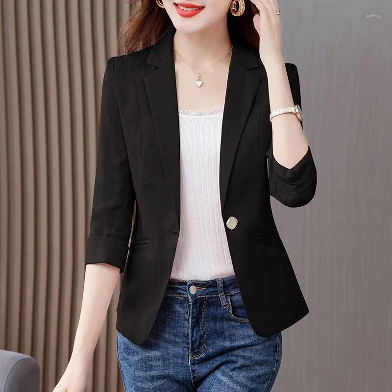 Jeans Ladies Summer Blazers Womens Summer Blazer Lightweight 3/4