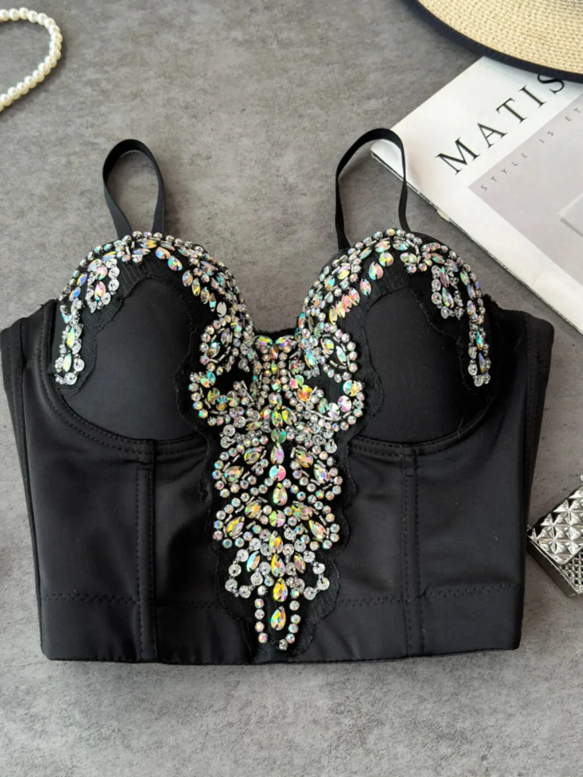 blinged out corset tops