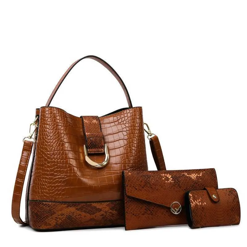 Keepop Women's Large Capacity Snake PU Leather Shoulder Bag - Crossbody Tote, 11.8x5.5x9.8 Inches