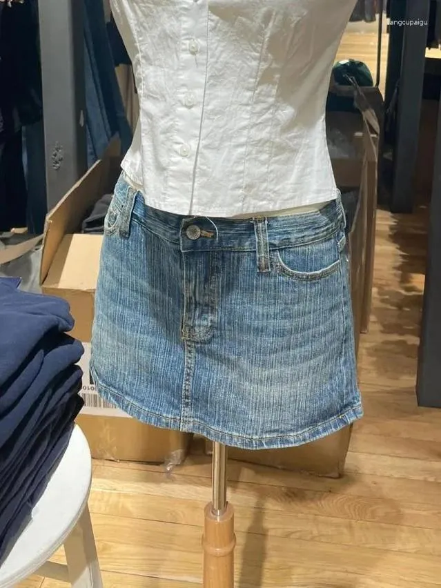 American Vintage Denim Mini Jean Skirts For Women For Women High Waist Strapless Short Faldas For Summer Fashion And Casual Streetwear In Cotton Fabric From Tangcupaigu 21.46 DHgate.Com