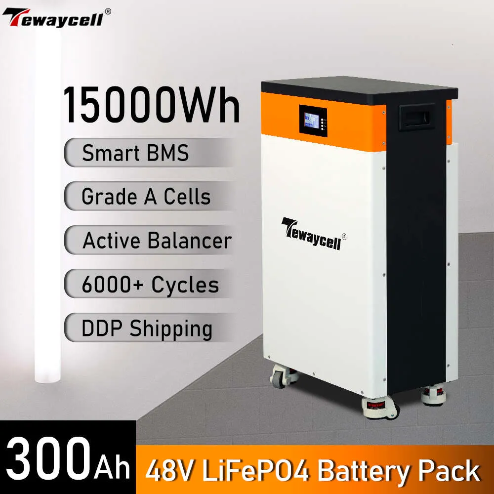 Tewaycell NEW 15KWh 48V 300Ah LiFePO4 Battery 51.2V 310Ah Powerwall ...
