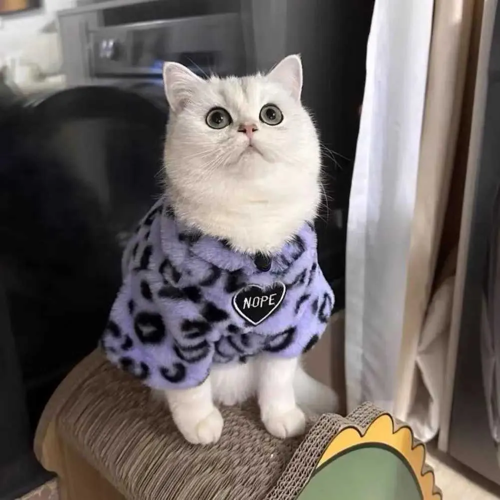 Cozy Leopard Print Winter Cat Cold Clothes Thickened Warm And Easy To Wear With Soft Lining For Boys And Girls Perfect Pet Outfit B270726 From Swagger fashion 3.14 DHgate.Com