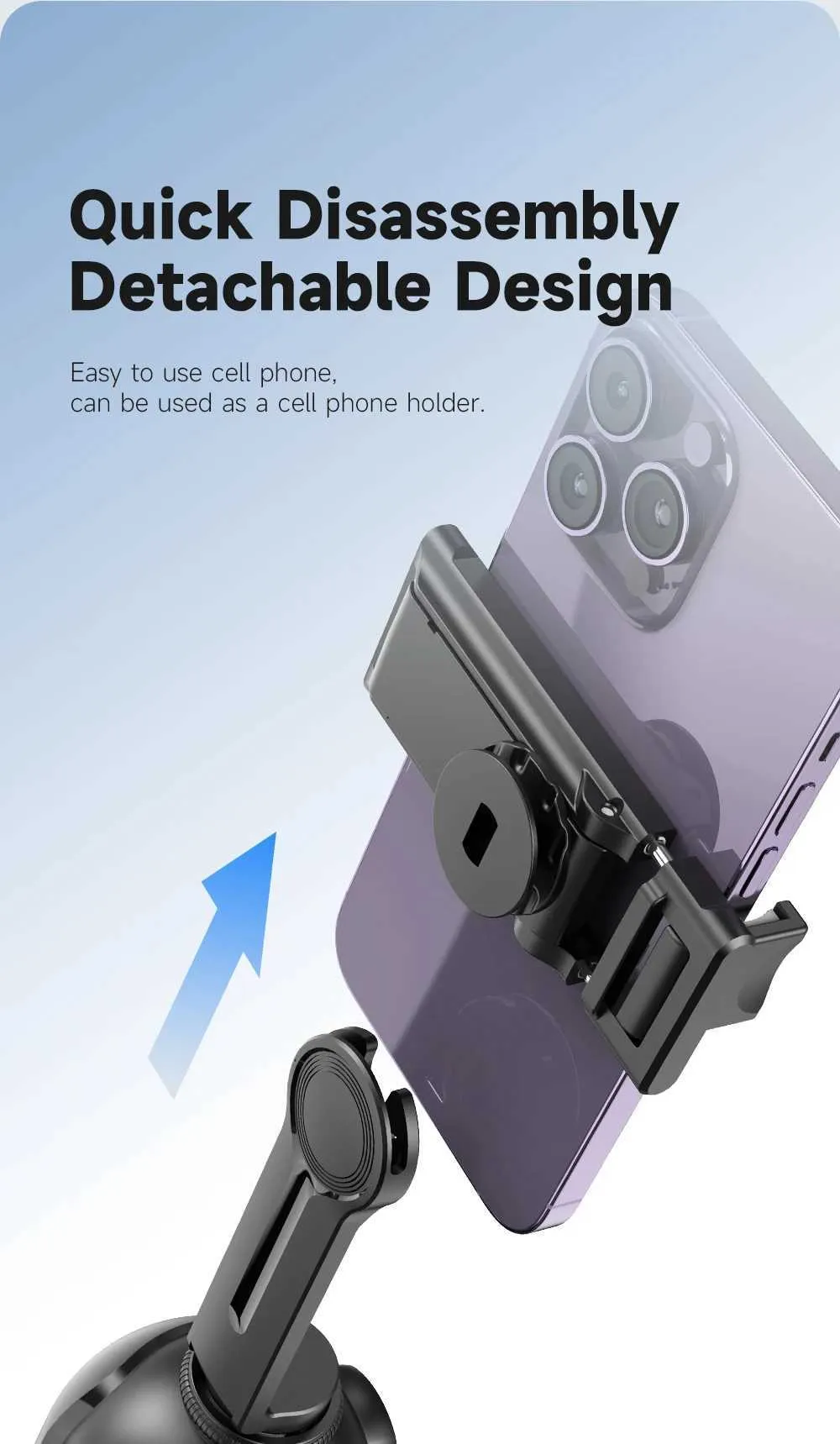 AI Tracking Gimbal Stabilizer Smartphone/CameraDesktop Cell Phone Holder360Rotation Selfie Stick Tripod For Video Photo_voghion.com