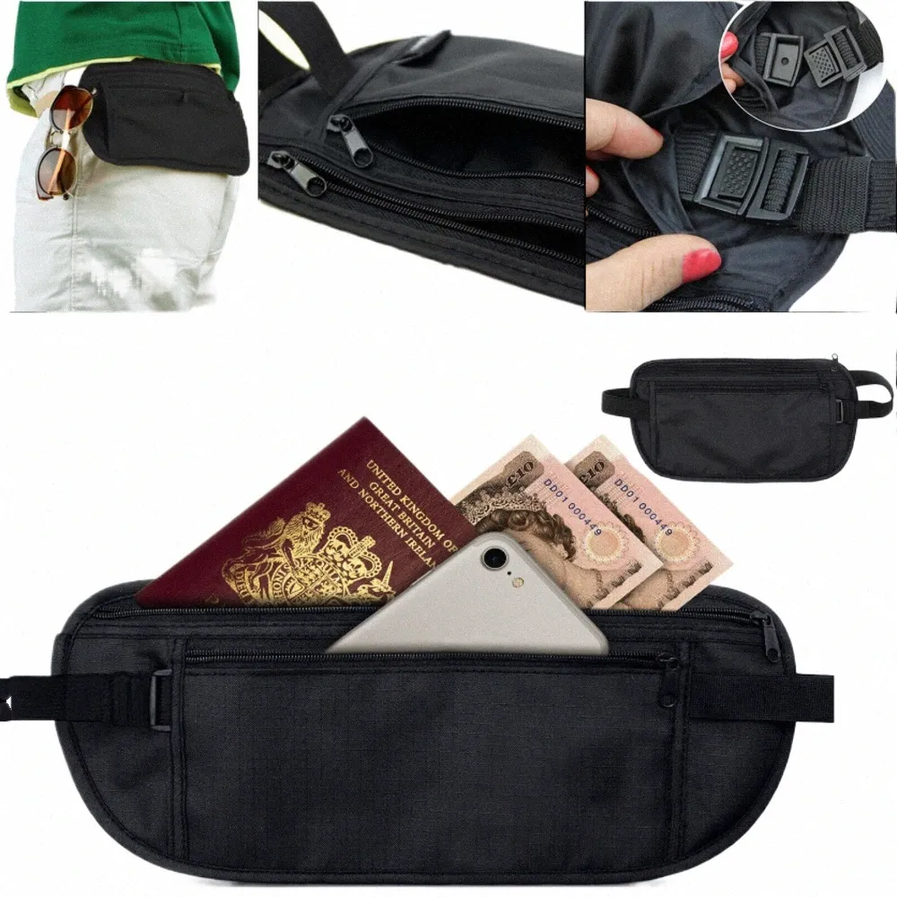 Ultra-Thin Anti-Theft Waist Pack Invisible Travel Money Belt, Secure  Hidden Wallet, Slim Fanny Pack for Men Women Perfect for Travel  Everyday