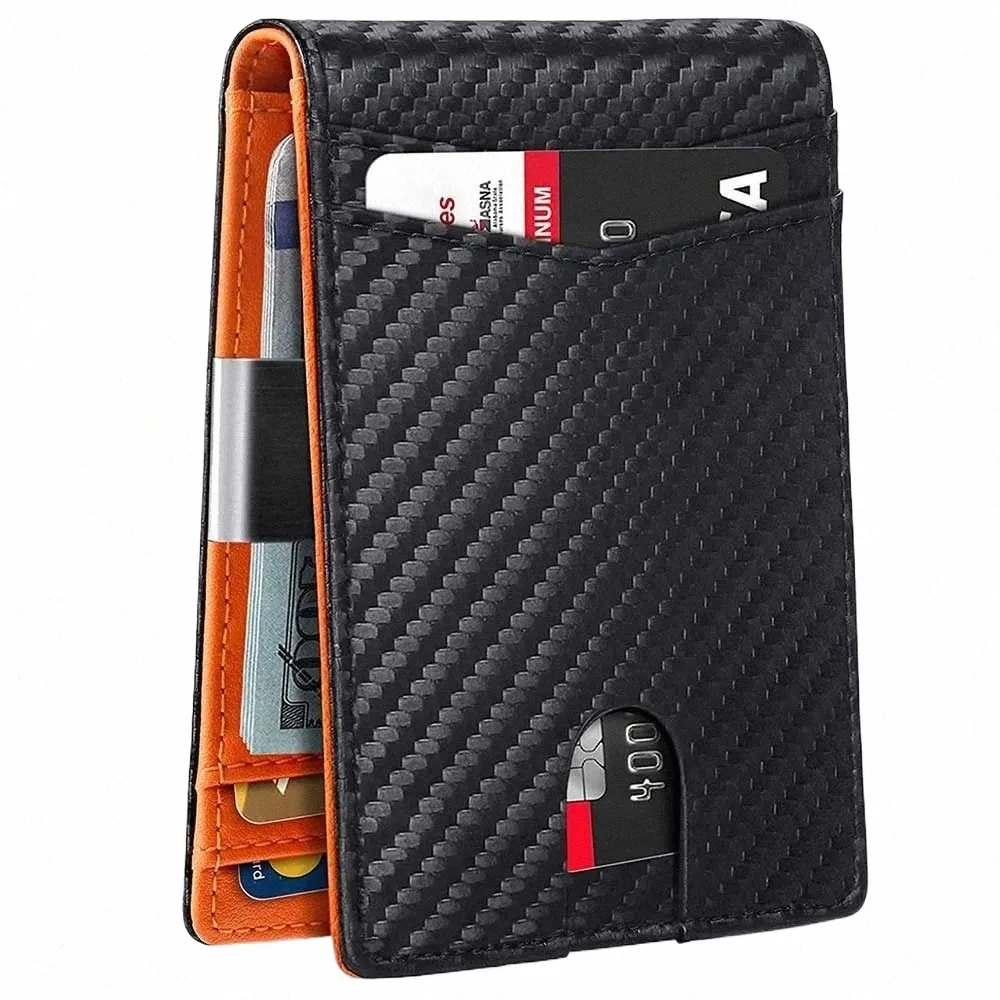 Blocking Wallets Guess Front Pocket Wallet Slim Bifold Leather Wallet