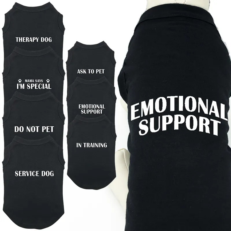 Dog Clothes, Summer Letters Printed Dog Vest, Do Not EMOTIONAL IN