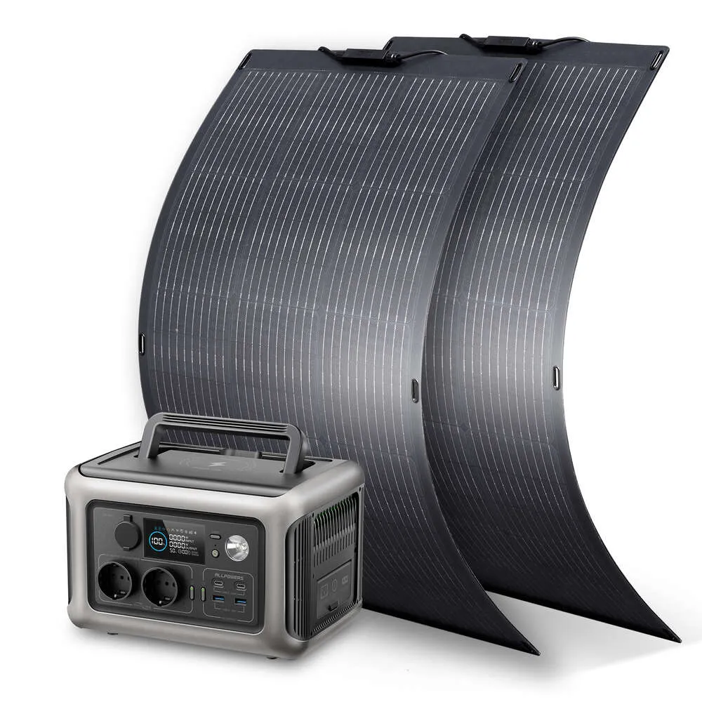 ALLPOWERS R600 Powerstation With 100W / 200W Solarpanel Balcony power ...