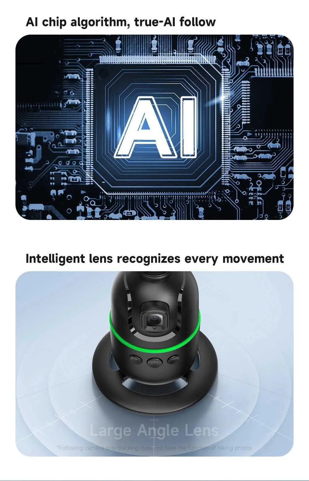 AI Tracking Gimbal Stabilizer Smartphone/CameraDesktop Cell Phone Holder360Rotation Selfie Stick Tripod For Video Photo_voghion.com