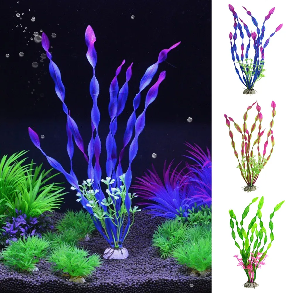 Purple Flower Artificial Aquarium Plants Plastic... From Dh1100186177,  $40.12 | DHgate.Com