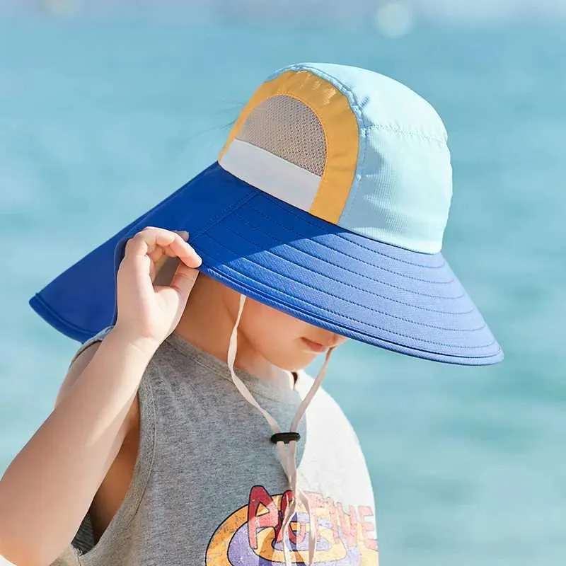 Save Big on Bulk Children's Beach Hats Kids Sun Hats With Neck Ear Flaps  UPF 50+ Sun Protection Beach Hats For Boys Girls 2024 Best Deals on