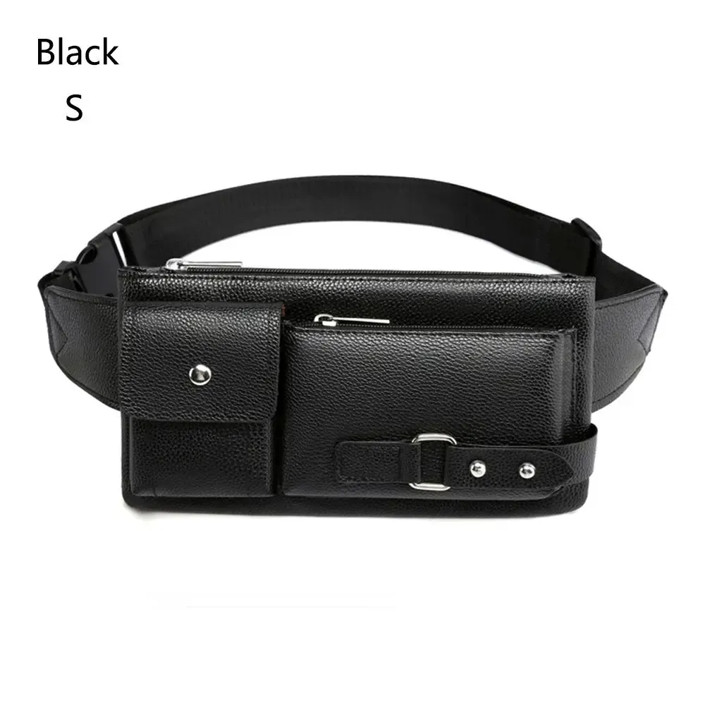 Unisex Large Capacity Crocodile Leather Waist Bag Pillow Shape for