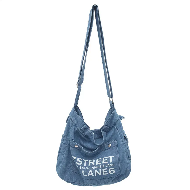 ●zooisoo choice●Denim Chain Big Shoulder Bag◆韓国大流行 Denim Bags For Women Large Shoulder Bag With Zipper Jeans