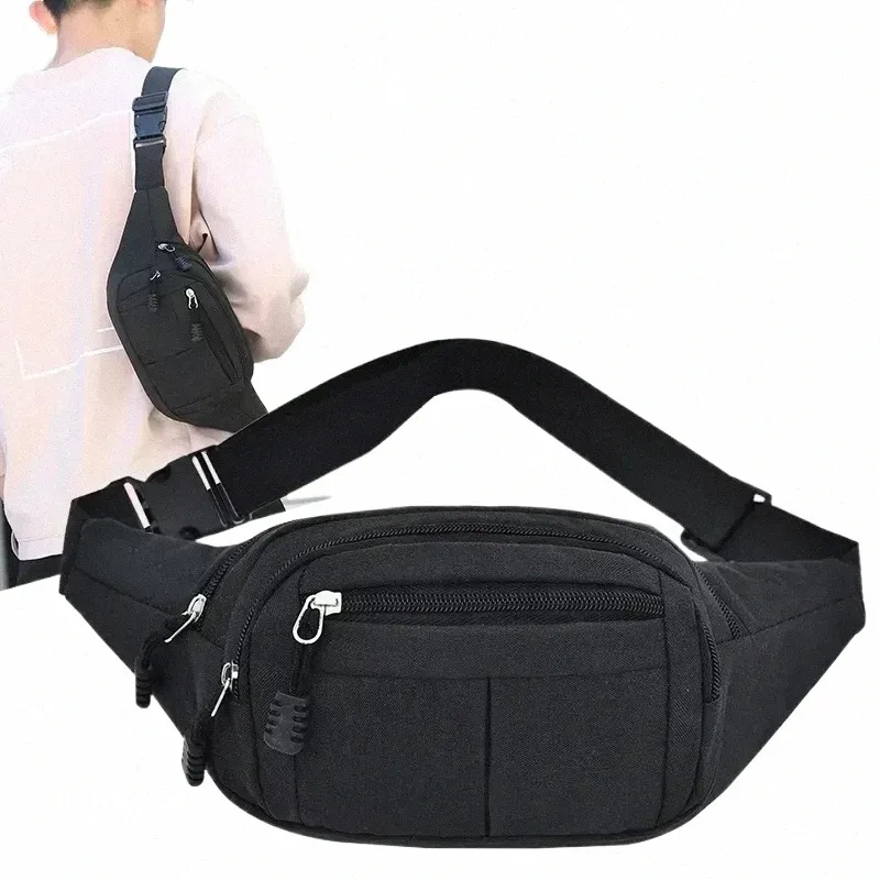 Large Canvas Waist Bag - Casual Outdoor Travel Belt Bag, Hip