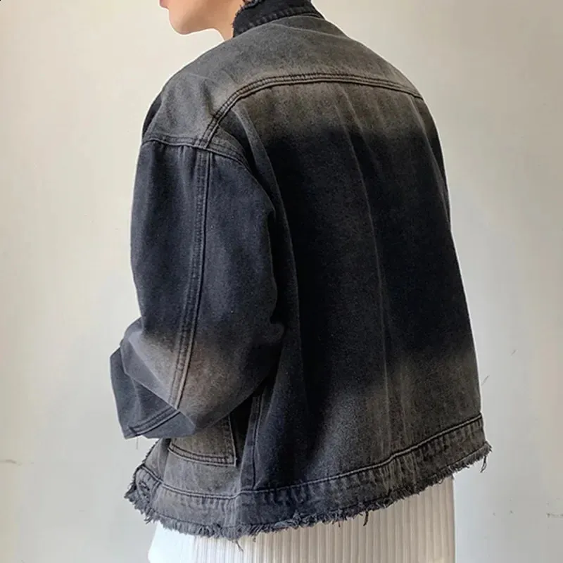 Vintage Washed Denim denim jacket for Men - Retro Gradient