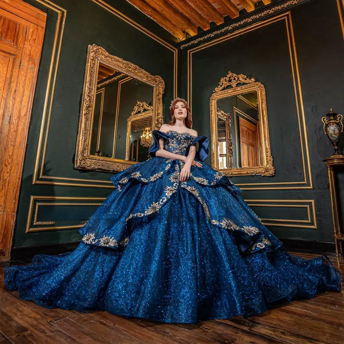 Vestidos De Quinceanera Brillantes: Vestido De Gala De Princesa