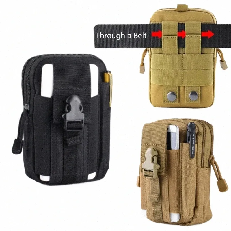 Waterproof Tactical Waist Bag Heavy Duty Nylon EDC Pouch, Versatile  Holster Belt Bag for Men, Small Outdoor Utility Bag